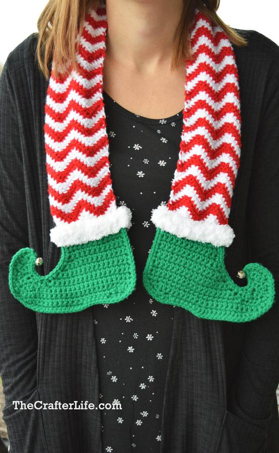 Jingle Bells Elf Scarf Pattern