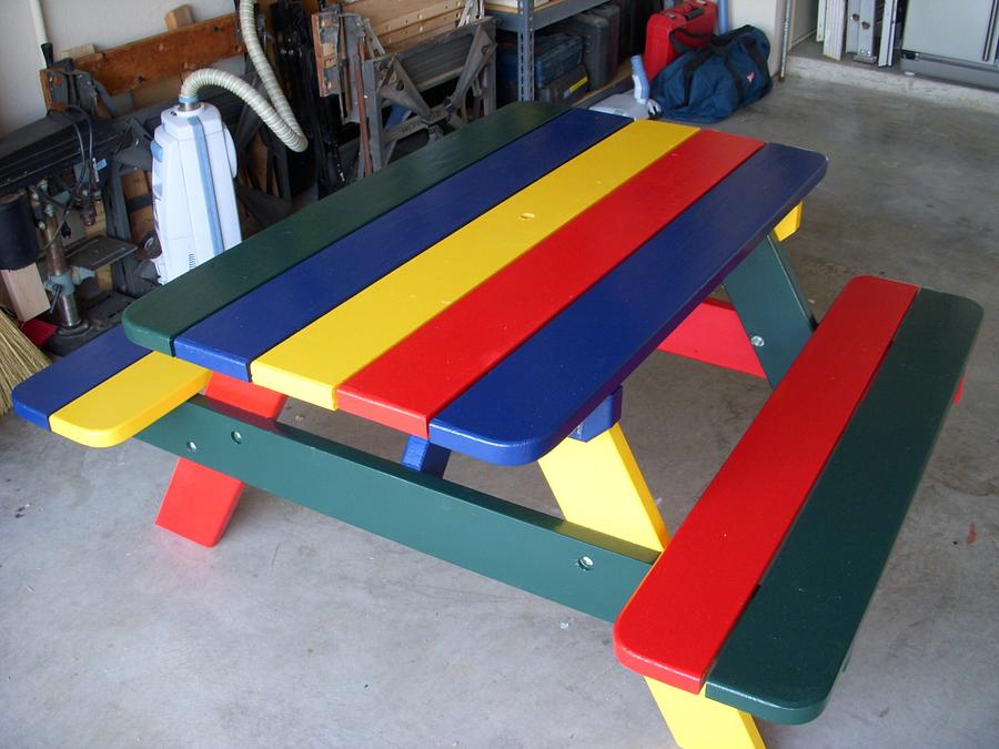 Colorful Kids Picnic table