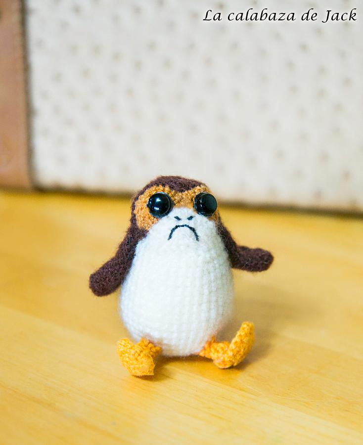 Porg Amigurumi - Star Wars - La Calabaza de Jack