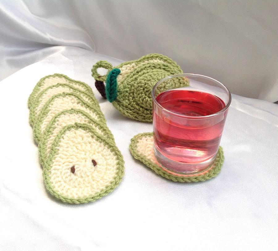 Sliced Pear Coaster Set