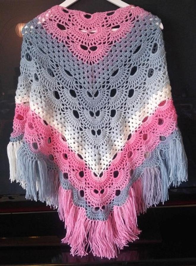 Virus Meets Granny Shawl