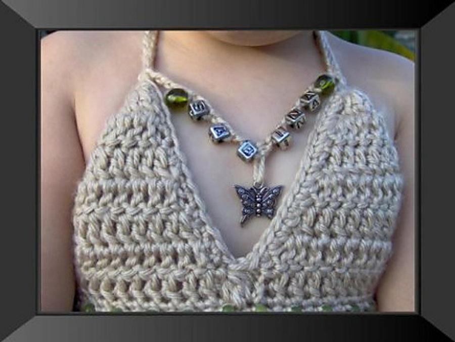 Beaded Name Crochet Halter