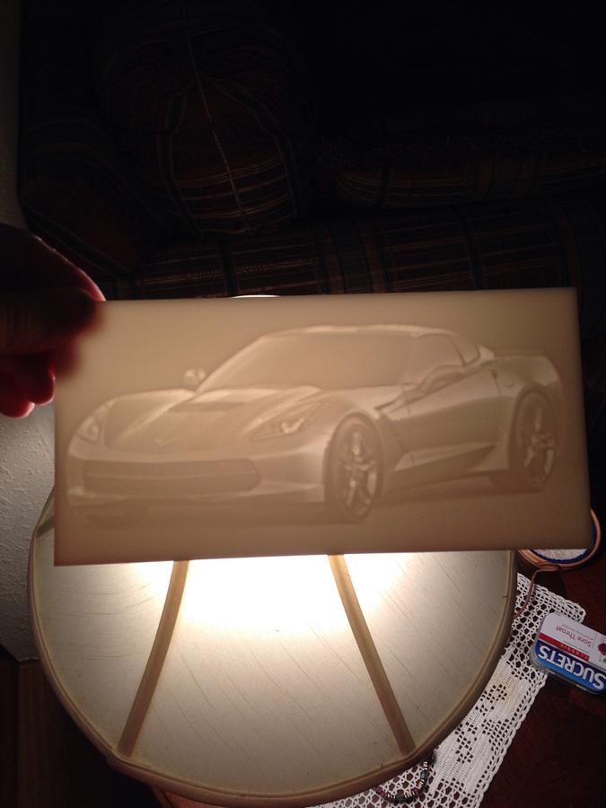 Acrylic and Corian Lithophane.