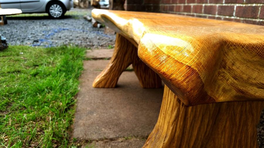 Solid Oak Garden Bench