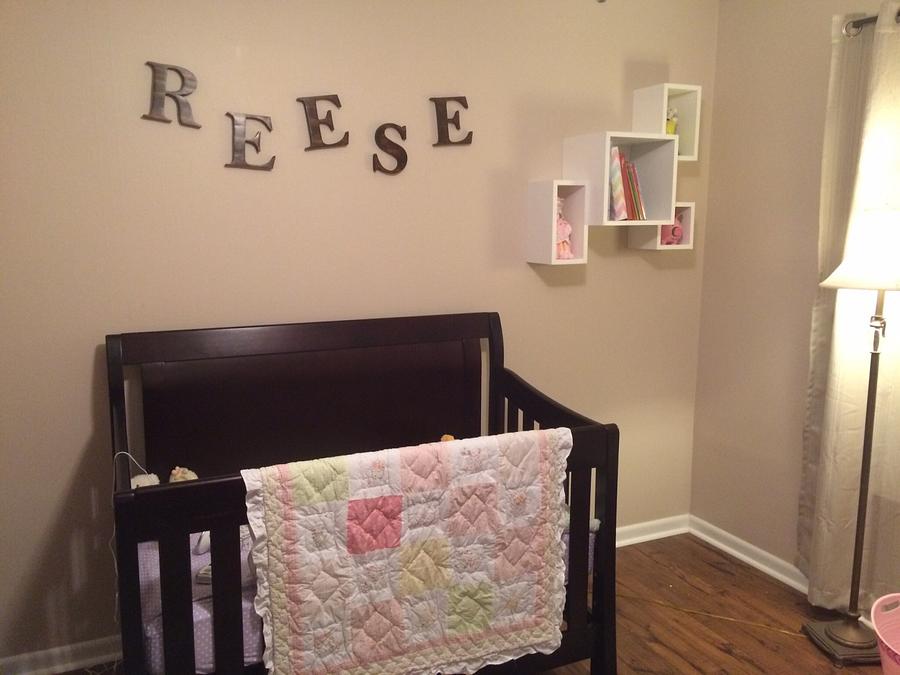 Baby Room Bookshelf and Letters