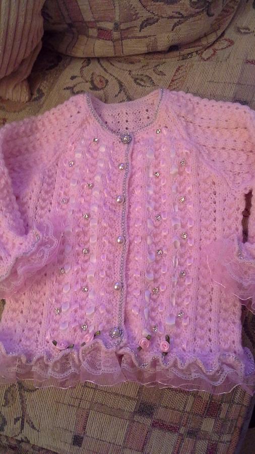 pink sparkle cardigan 6-12mths 