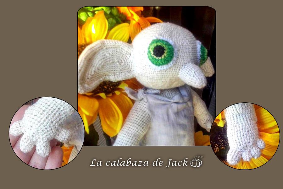 Dobby Amigurumi - Harry Potter - La Calabaza de Jack