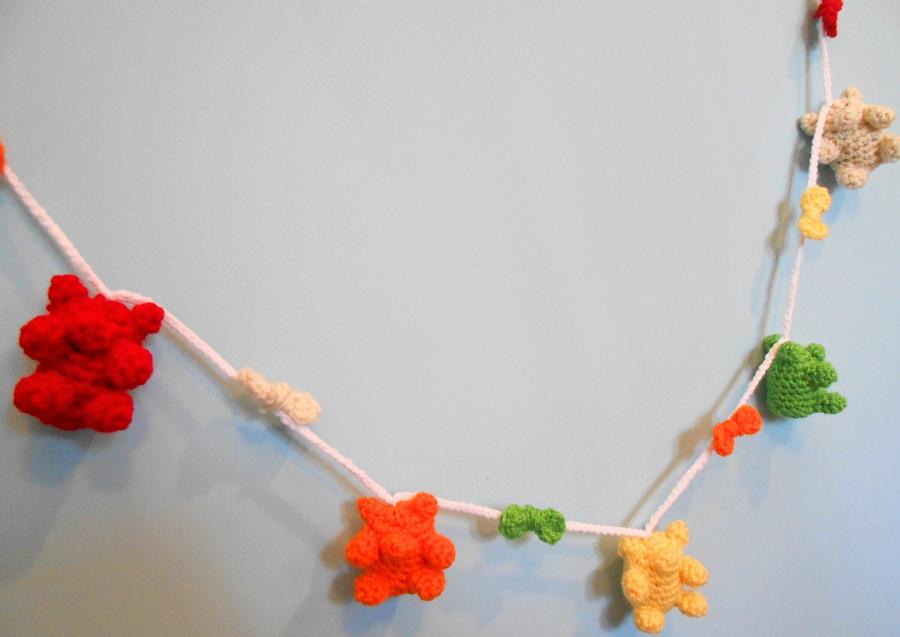 Kawaii Rainbow Gummy Bear Garland