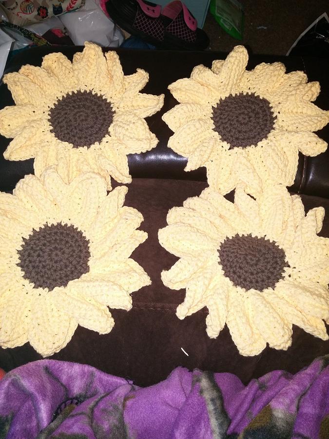 sunflower coasters