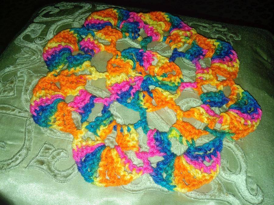 colorful doily