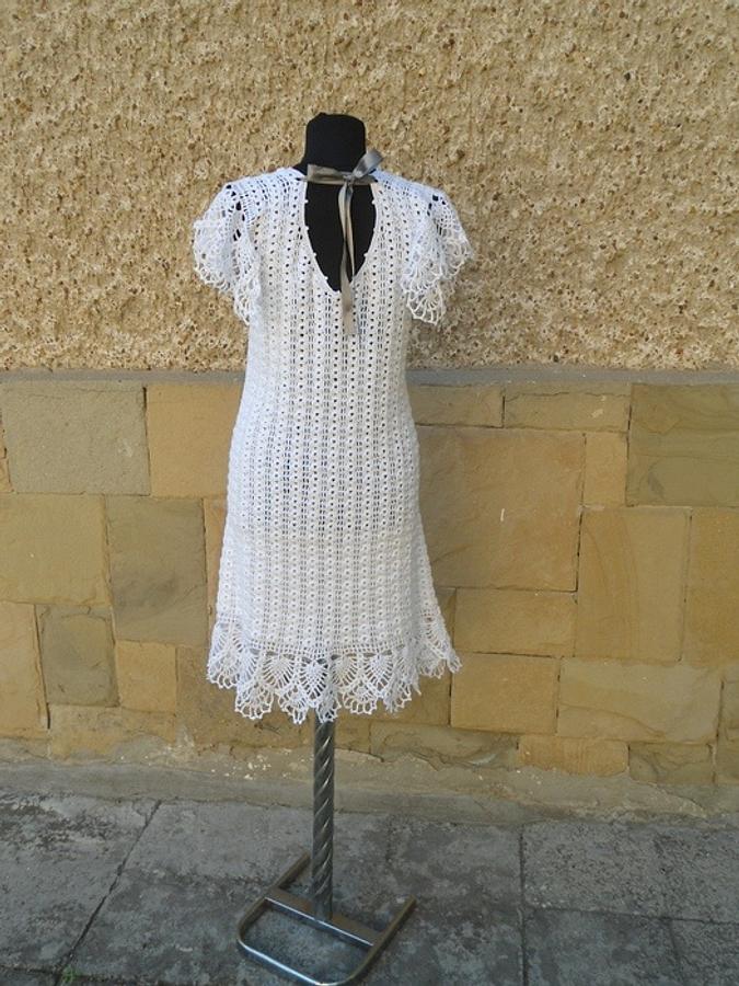 Crochet Wedding Dress, White Crochet Dress, Women Crochet, Lacy White