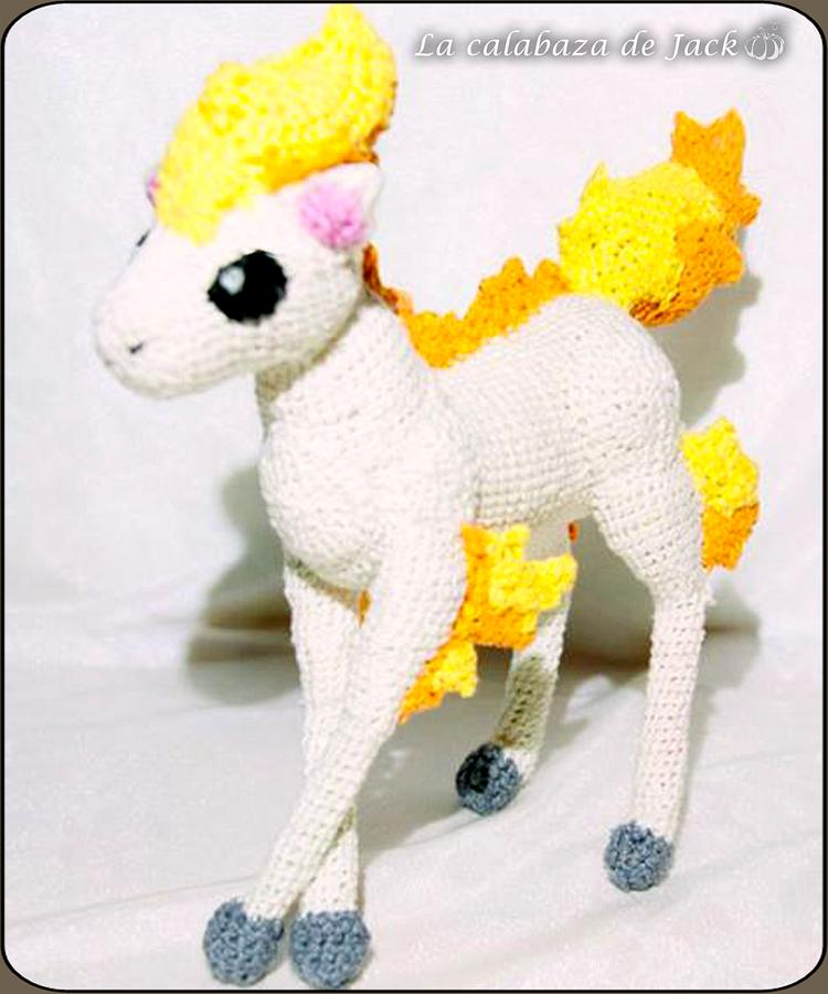 Ponyta Amigurumi - Pokemon - La Calabaza de Jack