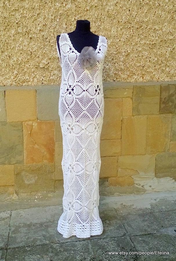 Wedding Dress, Crochet Lace Dress, Wedding Dress Boho, Sexy Beach Wedding Dress, Bridal Dress,