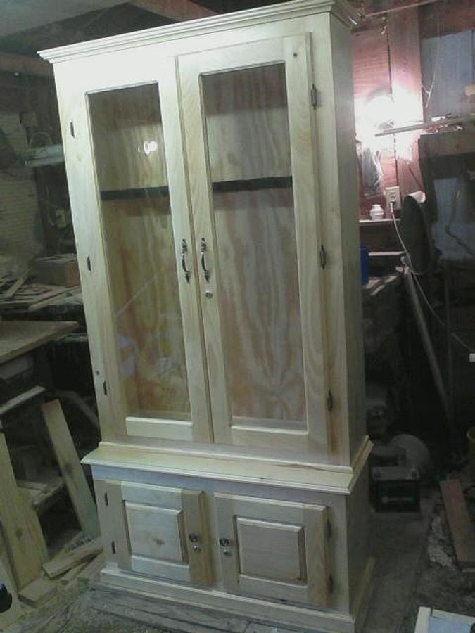 pine gun cabinets
