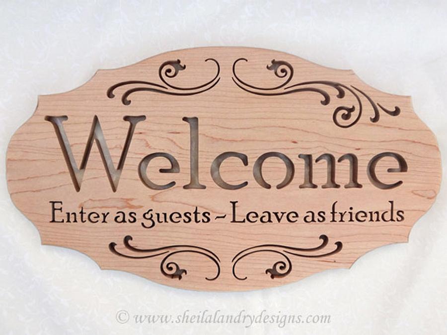 Enter As Guests Welcome Plaque