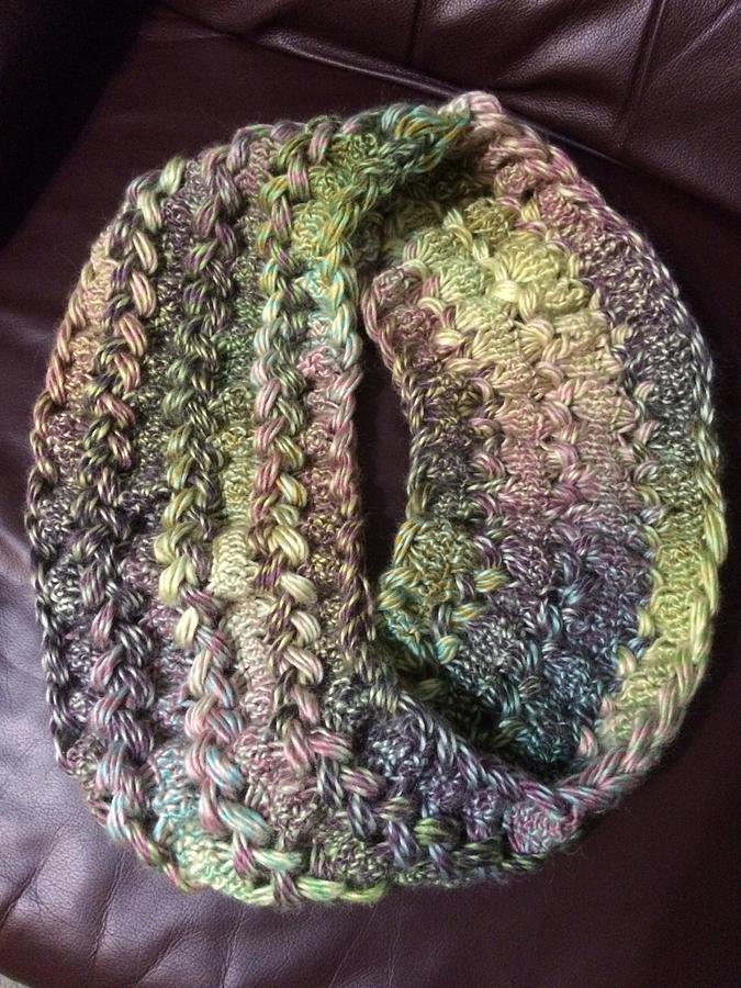 Watercolor Hairpin Lace Scarf