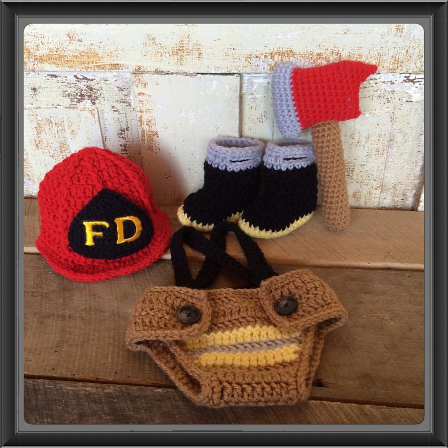 Newborn Firefighter Outfit