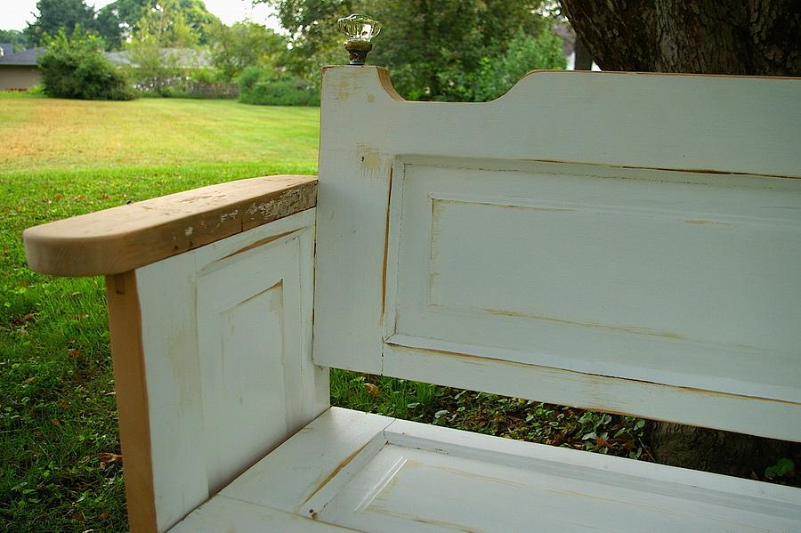 Repurposed Paneled Door Bench