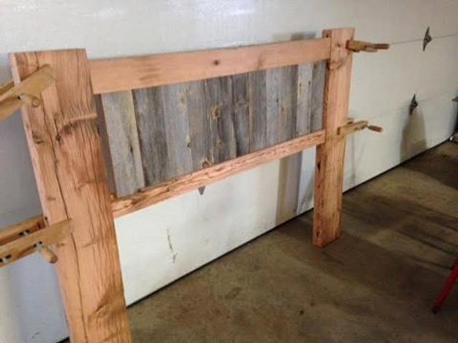 Queen barn wood headboard