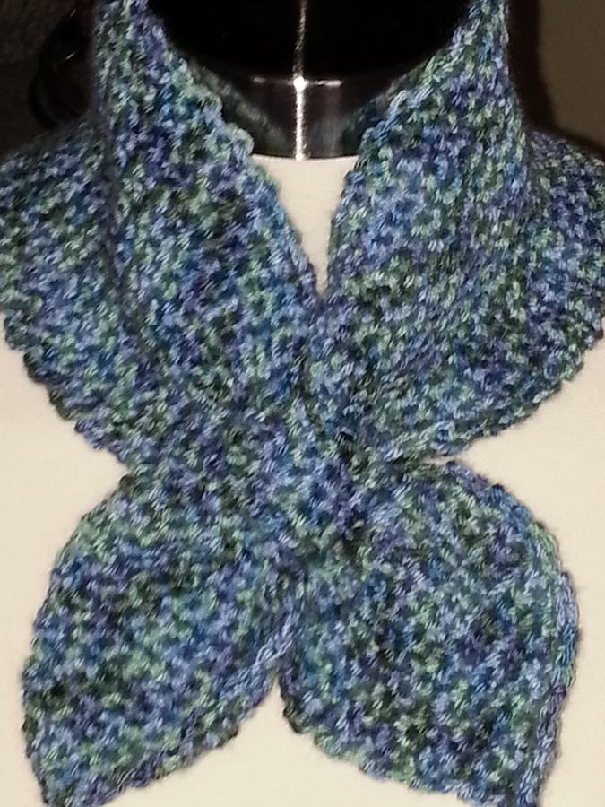 Lotus Leaf Scarf - Variegated Blues