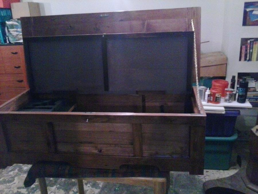 Coffee table gun chest all on one