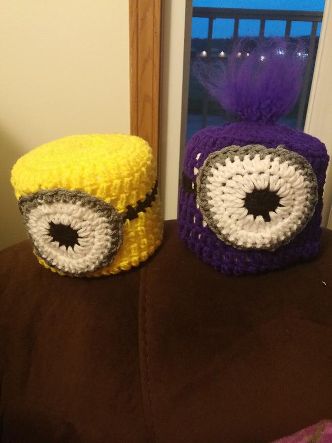 minion and evil minion toilet paper covers