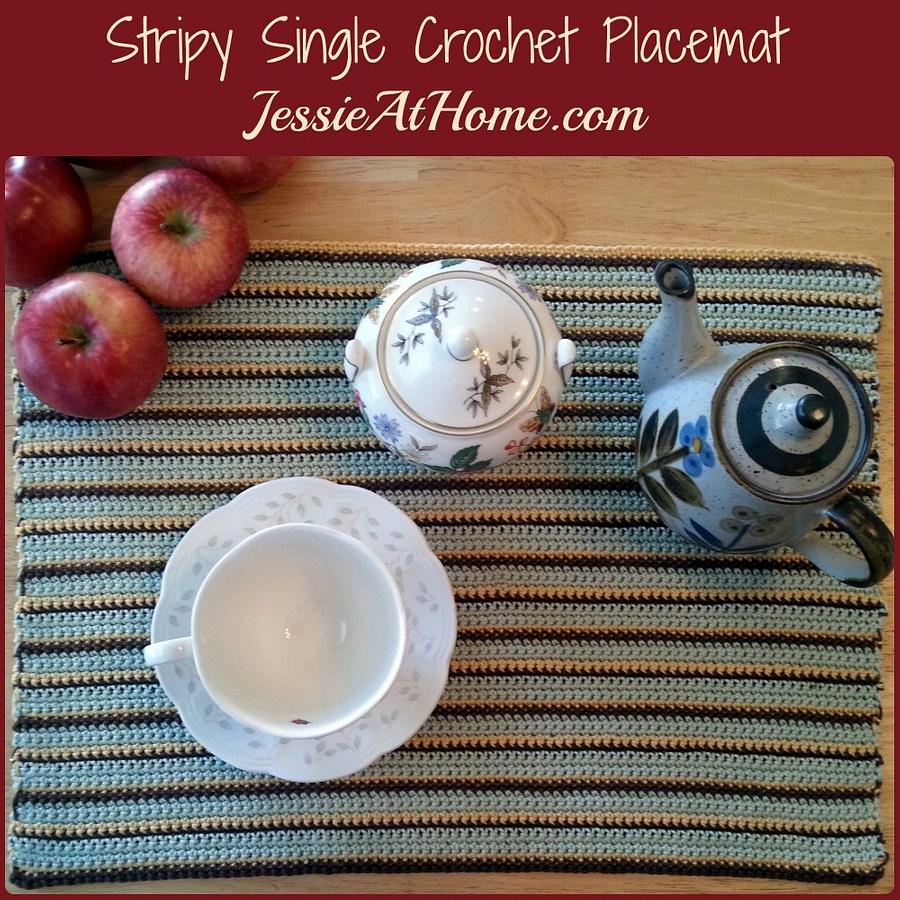 Stripy Single Crochet Placemat