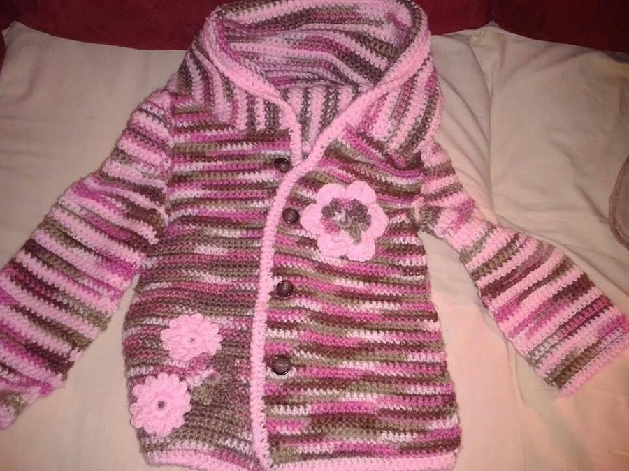 pink camo little girl sweater