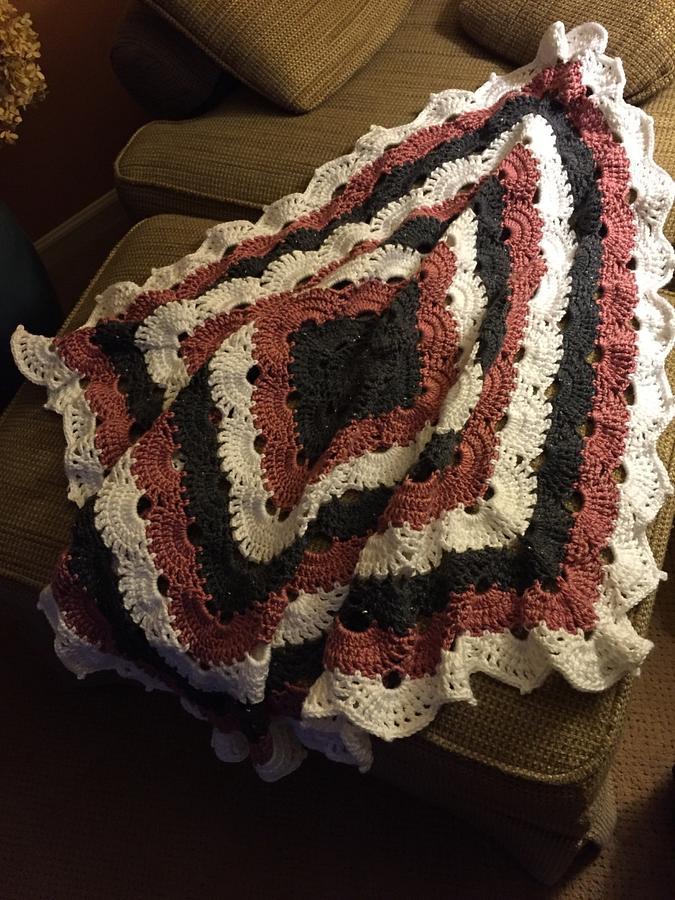 Crocheted virus blanket