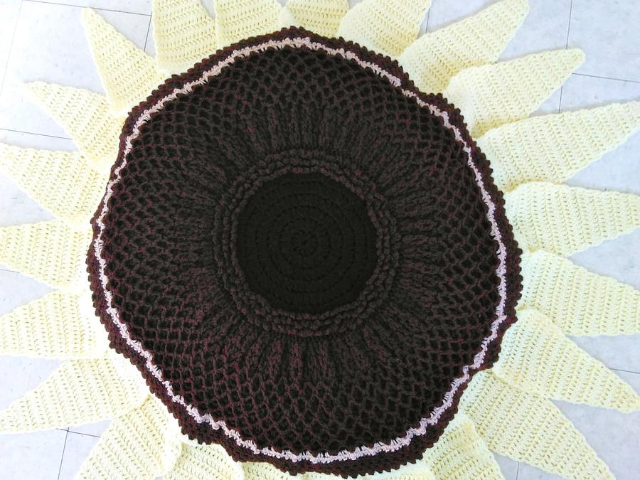 Lemon Queen Sunflower Beanbag and Rug Pattern