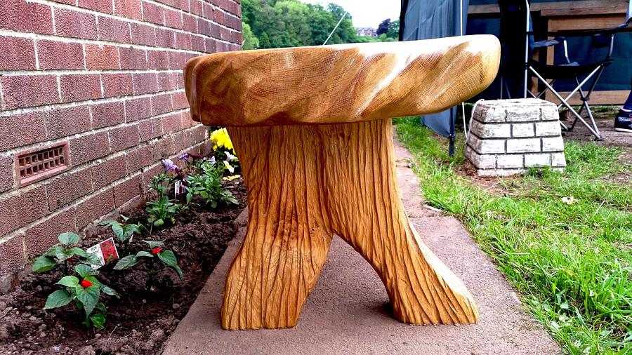 Solid Oak Garden Bench