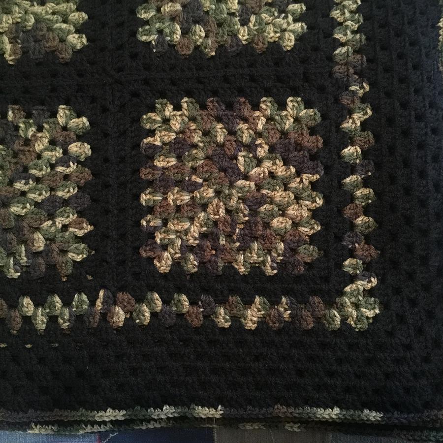 Camouflage Granny Square Afghan