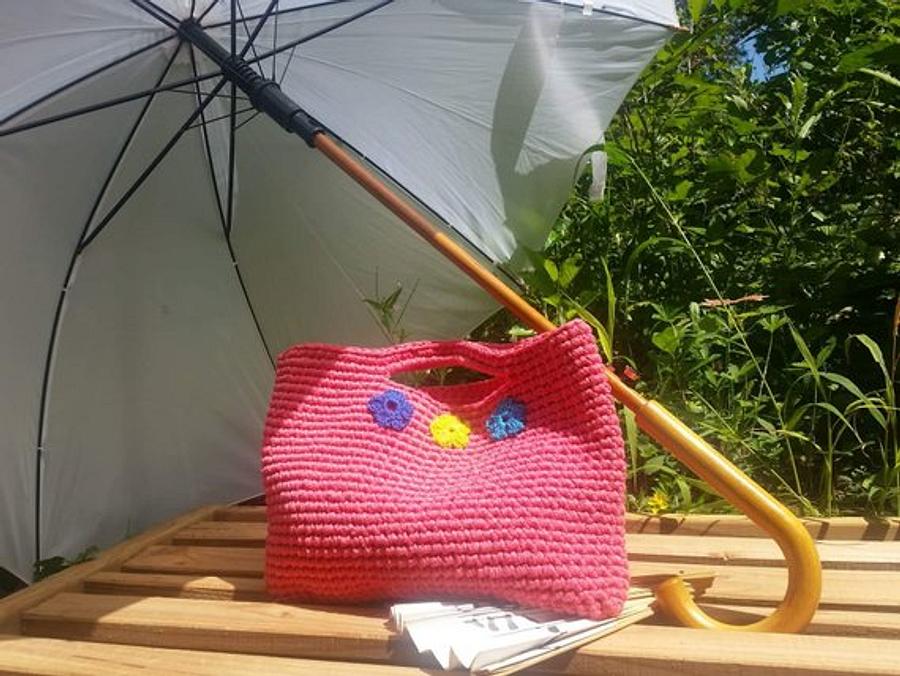 Coral Bag, Crochet Bag, Trendy Crochet Bag, Summer Bag, Cotton Tote, Beach Bag, Women Gift