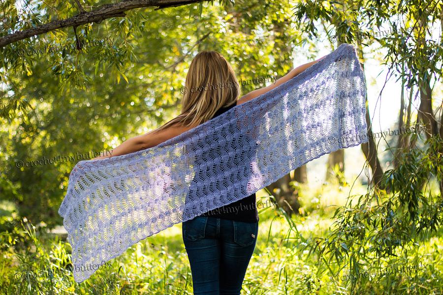 Silk Cloud Waves Shawl