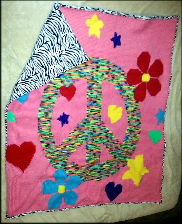 Peace Flowers Graphghan