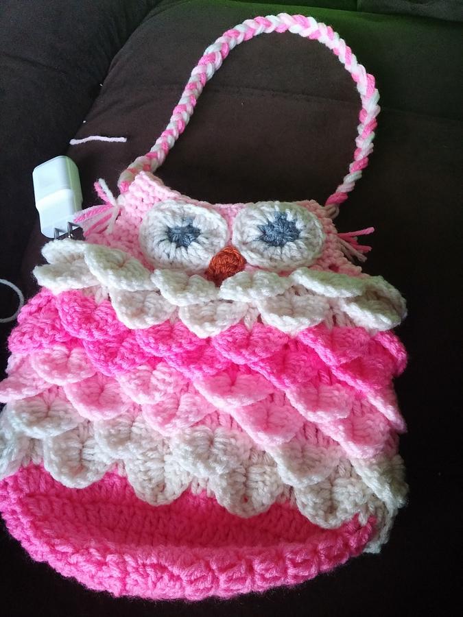 Crocodile Stich Owl purse