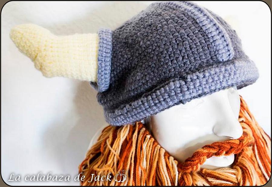 Viking crochet hat - La Calabaza de Jack