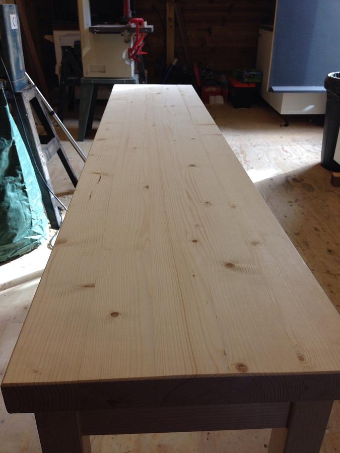 Slim pine sideboard
