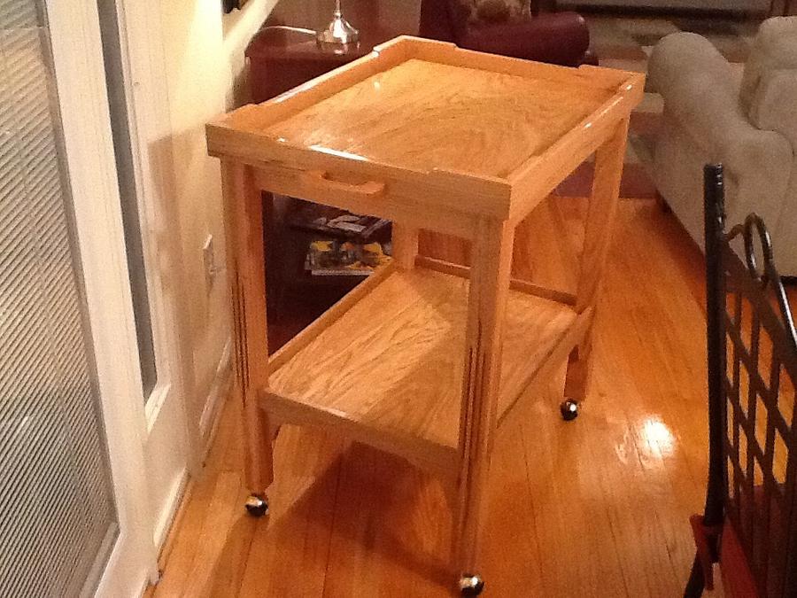 Coffee and tea serving cart for Blue Ridge Parkway Visitors Ctr.