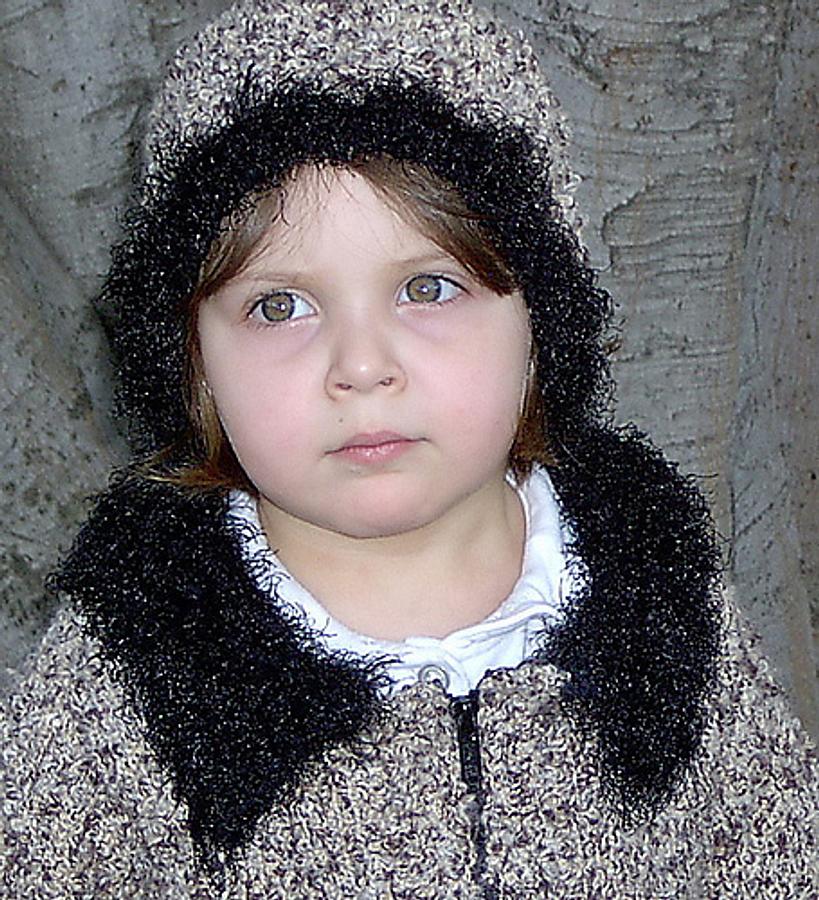 Little Leopard Tunisian Crochet Jacket and Crochet Hat