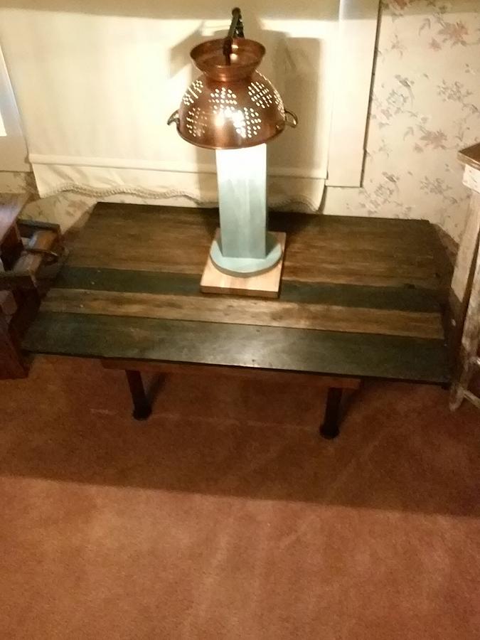 Country Coffee Table and Lamp