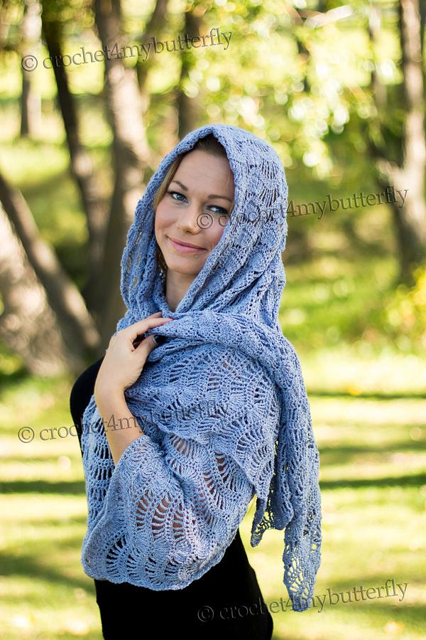 Silk Cloud Waves Shawl