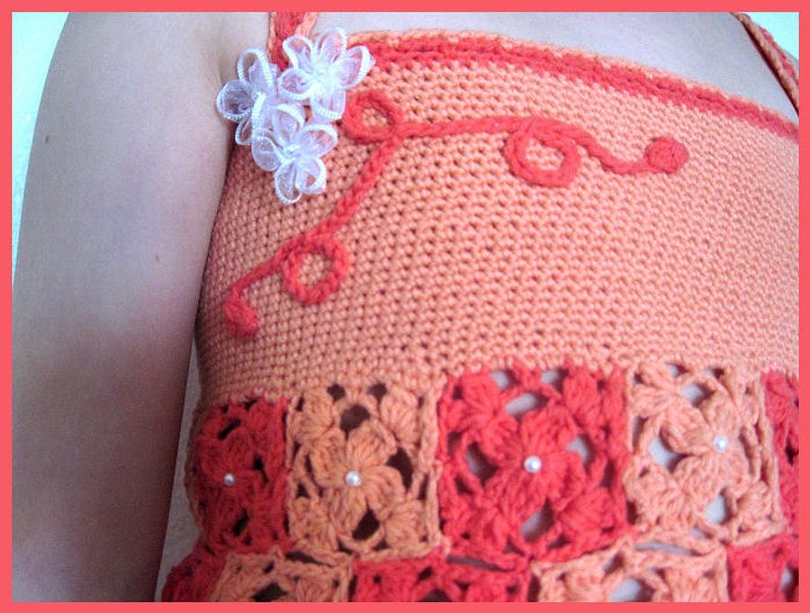 Just Peachy Crochet Halter