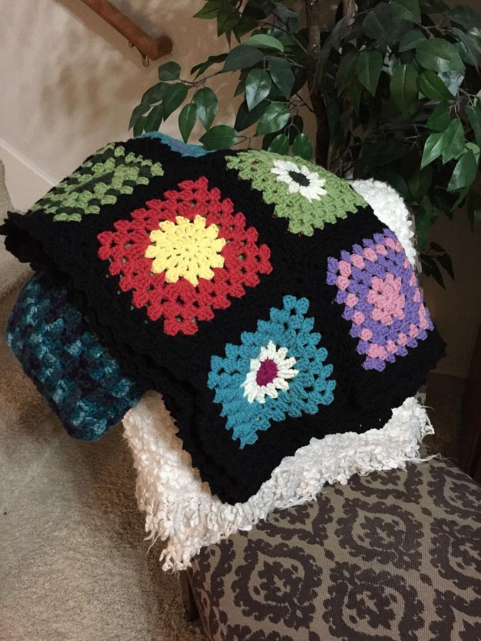 Vintage Granny Square Afghan