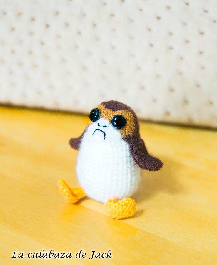 Porg Amigurumi - Star Wars - La Calabaza de Jack