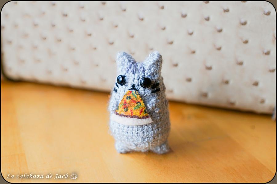 Pusheen pizza Amigurumi - La Calabaza de Jack