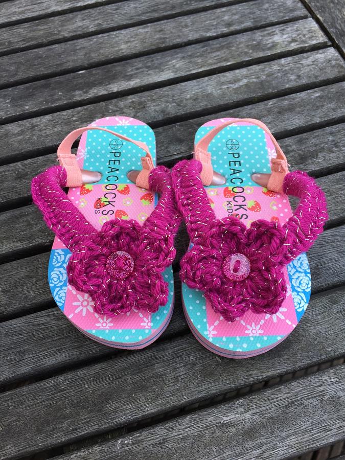 Crochet Flip Flops - Kids