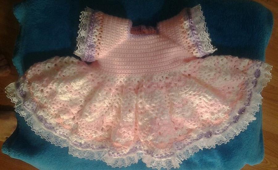 baby lace trimmed dress