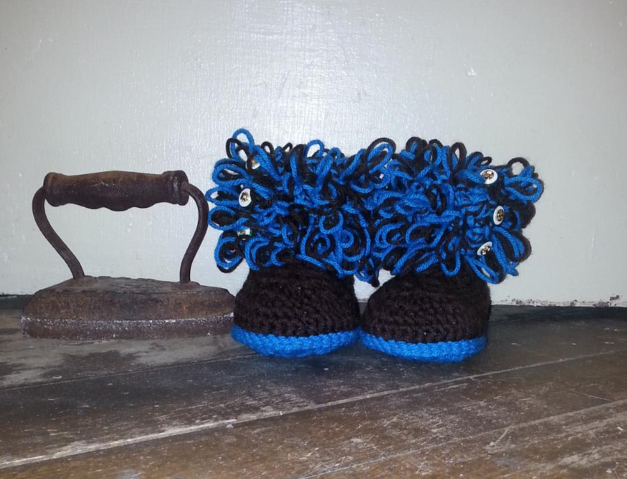 crocheted Loopy Slippers