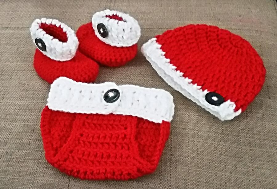 Sweet Little Diaper Cover, Hat & Bootie Set